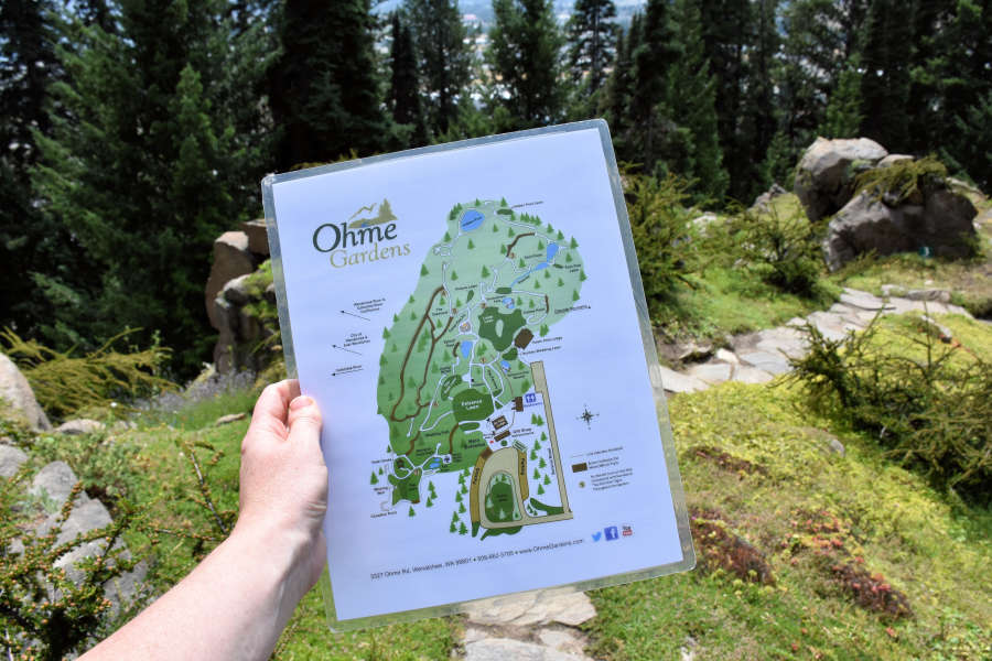 Tail map of Ohme Gardens.