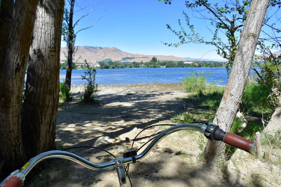 Biking the Apple Capital Loop Trail in Wenatchee, Washington.