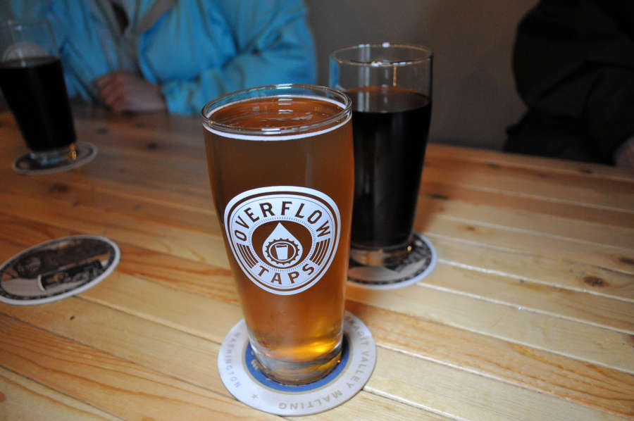 A beer from Overflow Taps in Lynden, Washington.