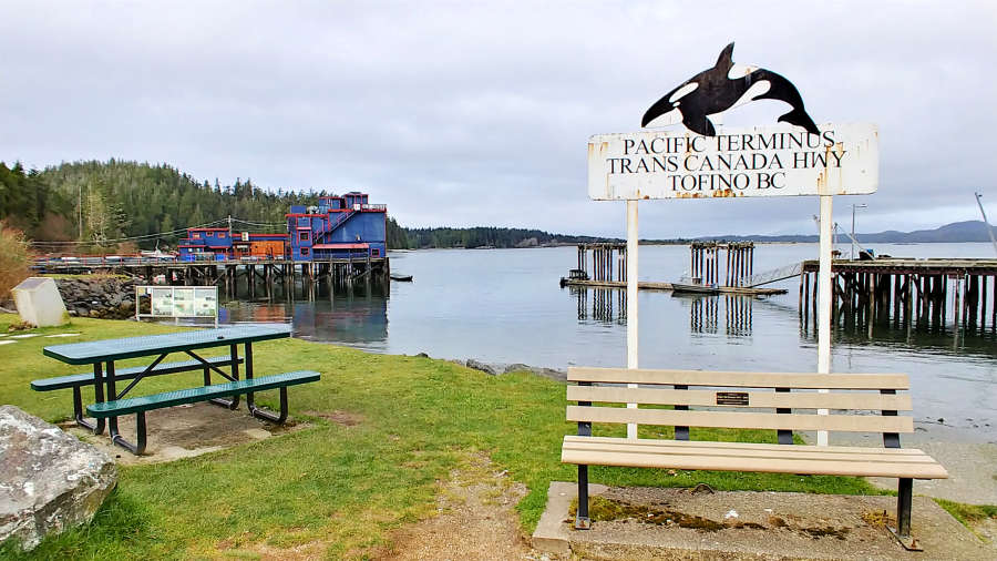 End of the Pacific Highway in Tofino.