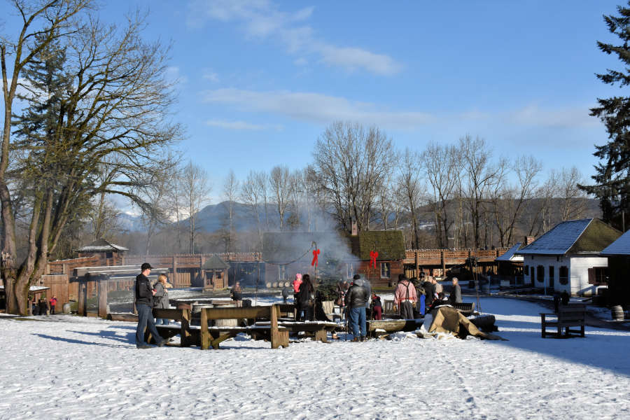 The communal fire pit at Fort Langley National Historic Site.