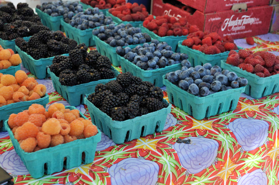 Berries at the Anacortes Farmers Market.