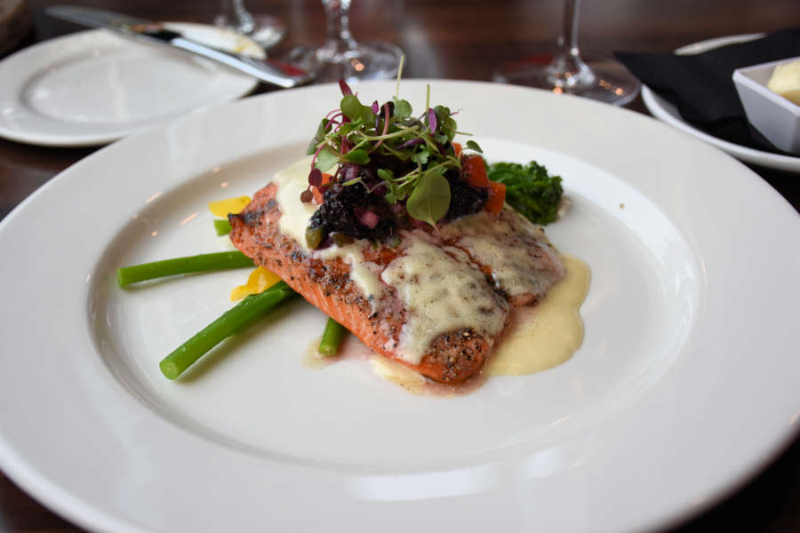 Wild sockeye salmon at 13moons at the Swinomish Casino.