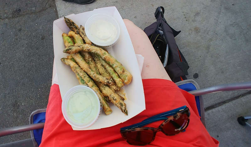 Deep-fried asparagus at Fruit City in Union Gap, Washington.