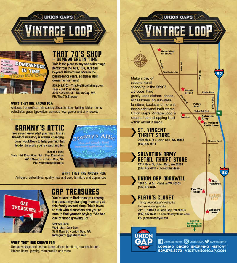 The vintage loop trail in Union Gap, Washington.