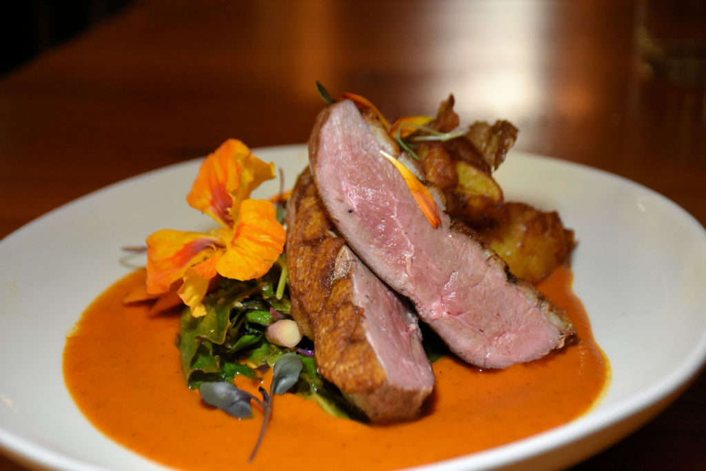 Duck breast at Duck Soup on San Juan Island.