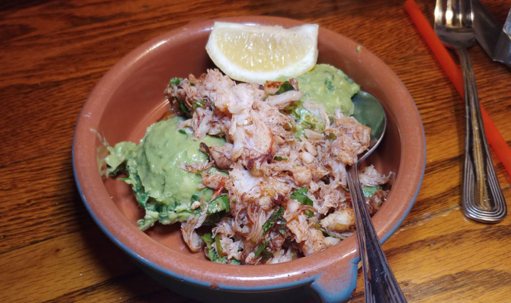 Dungeness crab guacamole at Mijitas in Eastsound on Orcas Island.