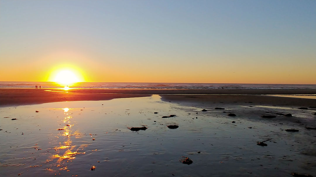 Sunset at Manzanita Beach in Oregon