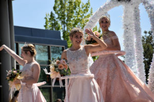 The Apple Blossom Queen at the Apple Blossom Festival in Wenatchee.