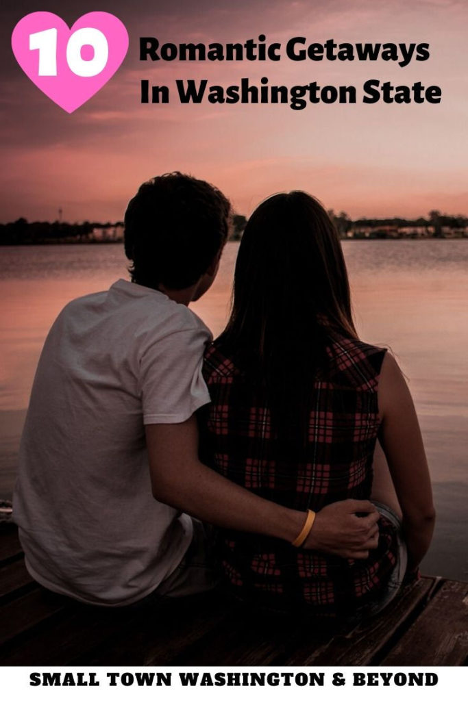 A romantic couple watching the sunset.