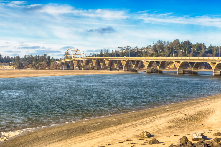 bridge over water near waldport