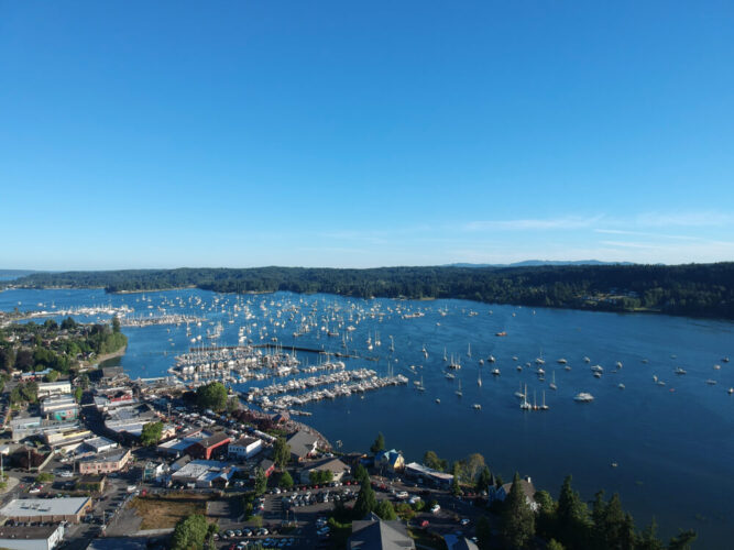 view of the marina in poulsbo