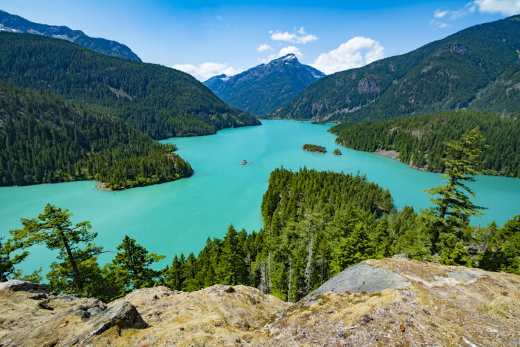 diablo lake as seen from above